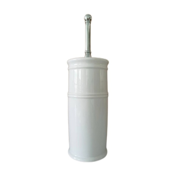 Other - White Ceramic Toilet Brush Holder
